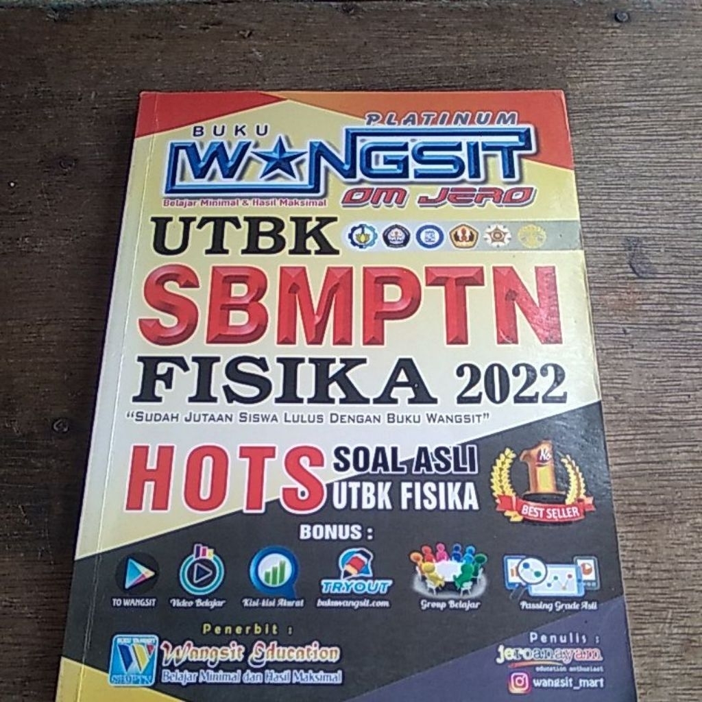 BUKU PLATINUM WANGSIT OM JERO UTBK SBMPTN FISIKA 2022 HOTS