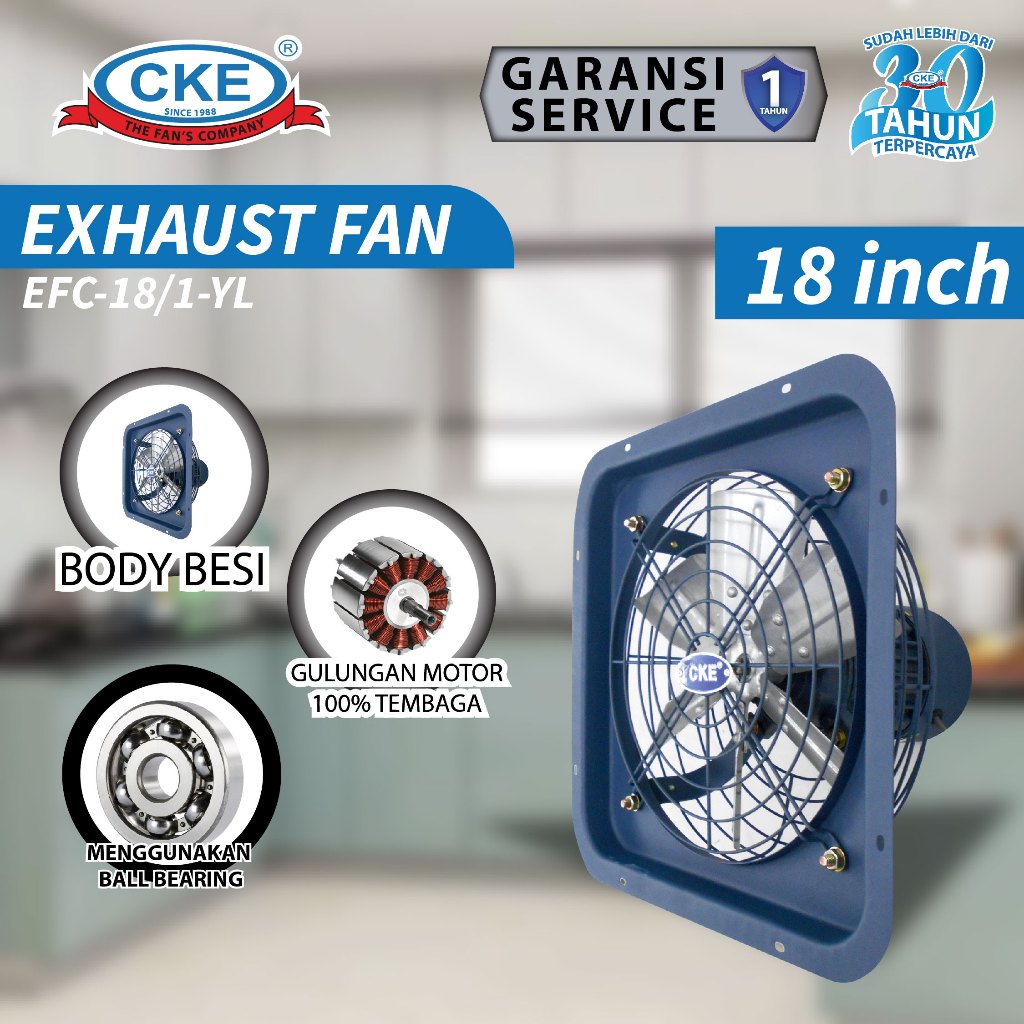 Exhaust Fan Cooling Fan 18 Inch Exhaust Dinding Eksos Dinding Blower Gedung
