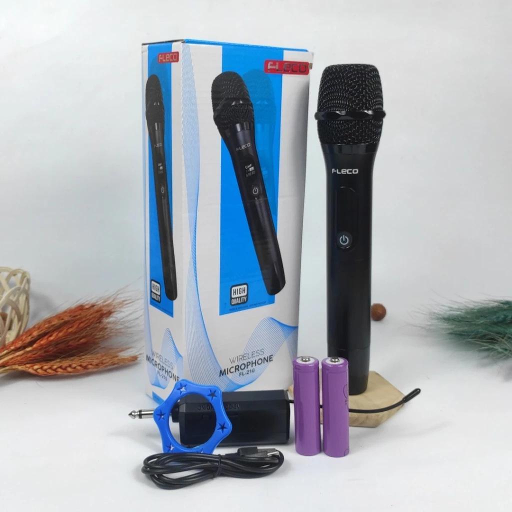 NEW Mic Mikrophone Single Wireless Fleco FL-210 Mic Tanpa Kabel Mic Karaoke