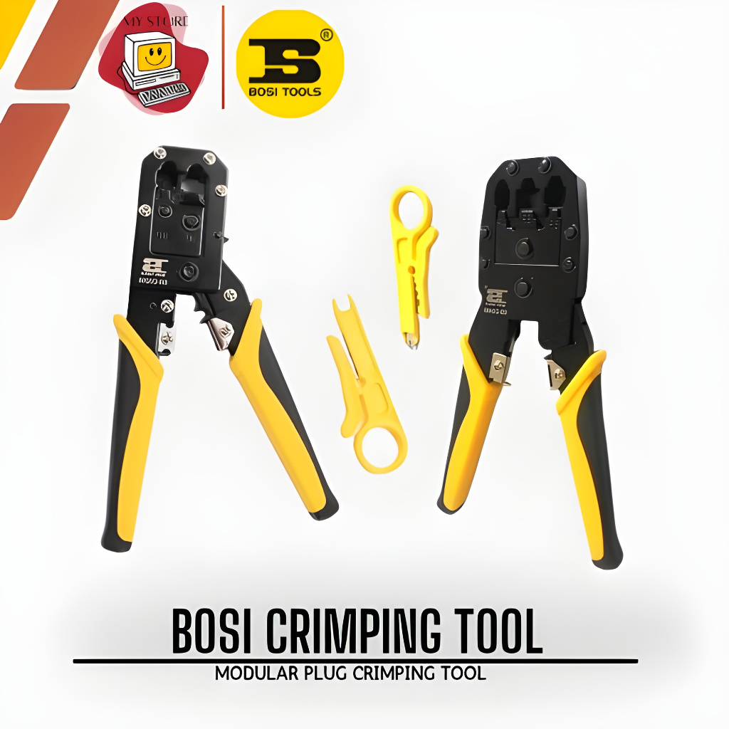 BOSI Modular Plug Crimping Tool Kit - Tang Krimping BOSI RJ45 cat5e dan cat6e