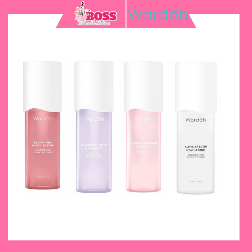 Wardah Toner Series Cerahkan, Kencangkan & Melembapkan Kulitmu Exfoliating & Glow