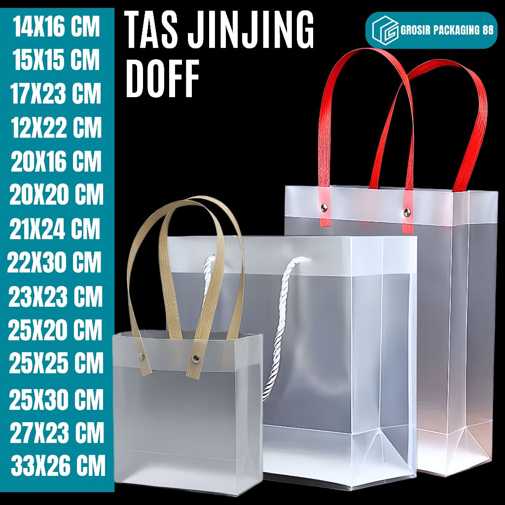 Goodie Bag Doff Transparan | Kantong Mika PP Hampers Souvenir