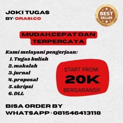 Joki Tugas Skripsi/makalah/proposal