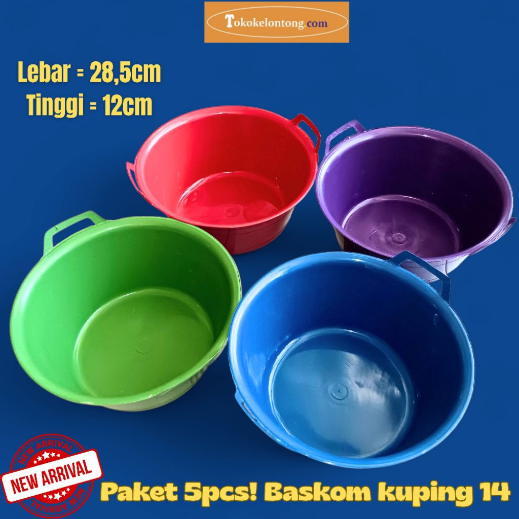 5pcs Bak kuping 14/baskom kuping paket grosir/bak kuping plastik murah/baskom kuping plastik/bak kup