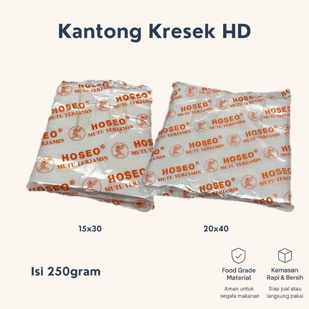 Kantong Kresek HD Bening | Kantong Asoy | Kantong Plastik | Kresek 15x30/20x40