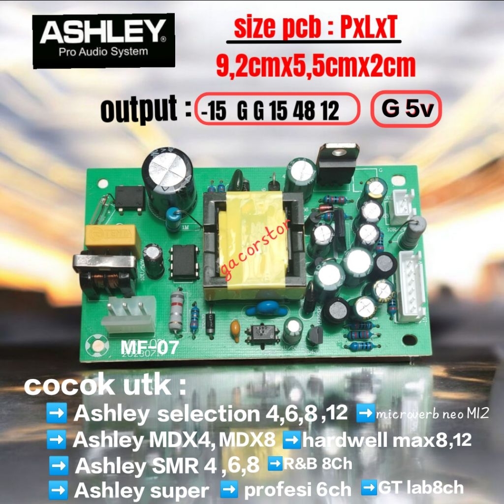 LokaWear16 - MF-07 POWER SUPPLY SUPLAI mixer ASHLEY MF-07 DY-25 suplai regulator Mixer Ashley hard