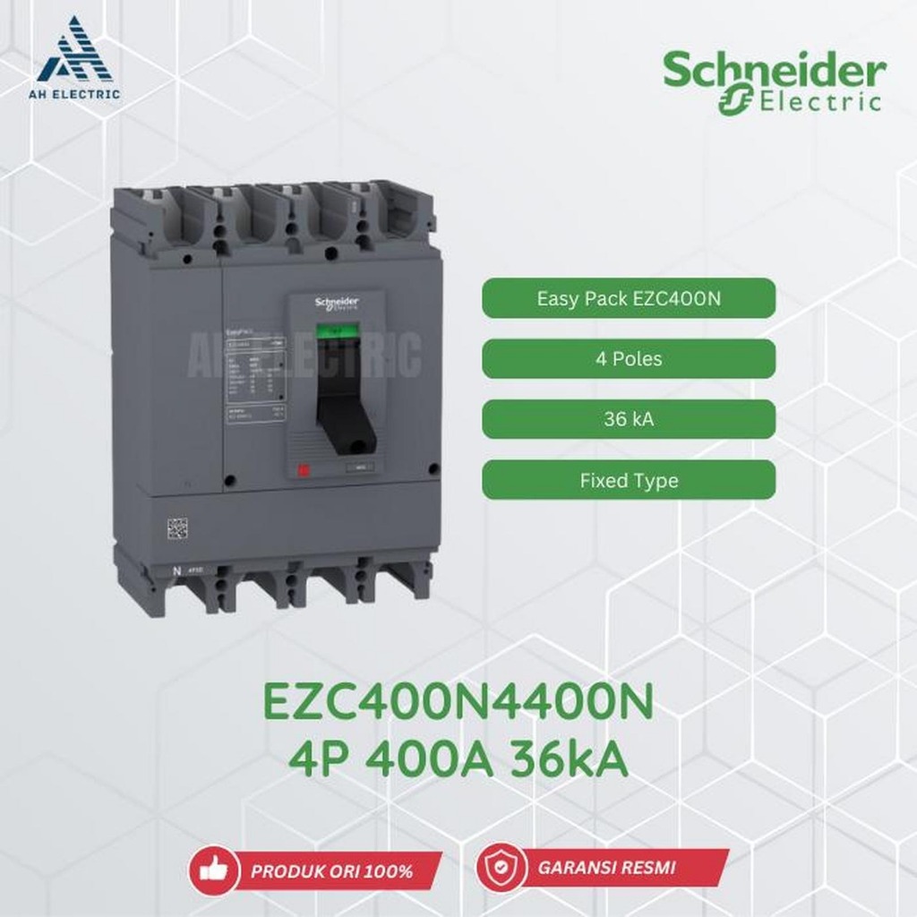 SCHNEIDER EZC400N MCCB 400A 4P 4 PHASE 4 POLE 36 kA / MCCB SCHNEIDER
