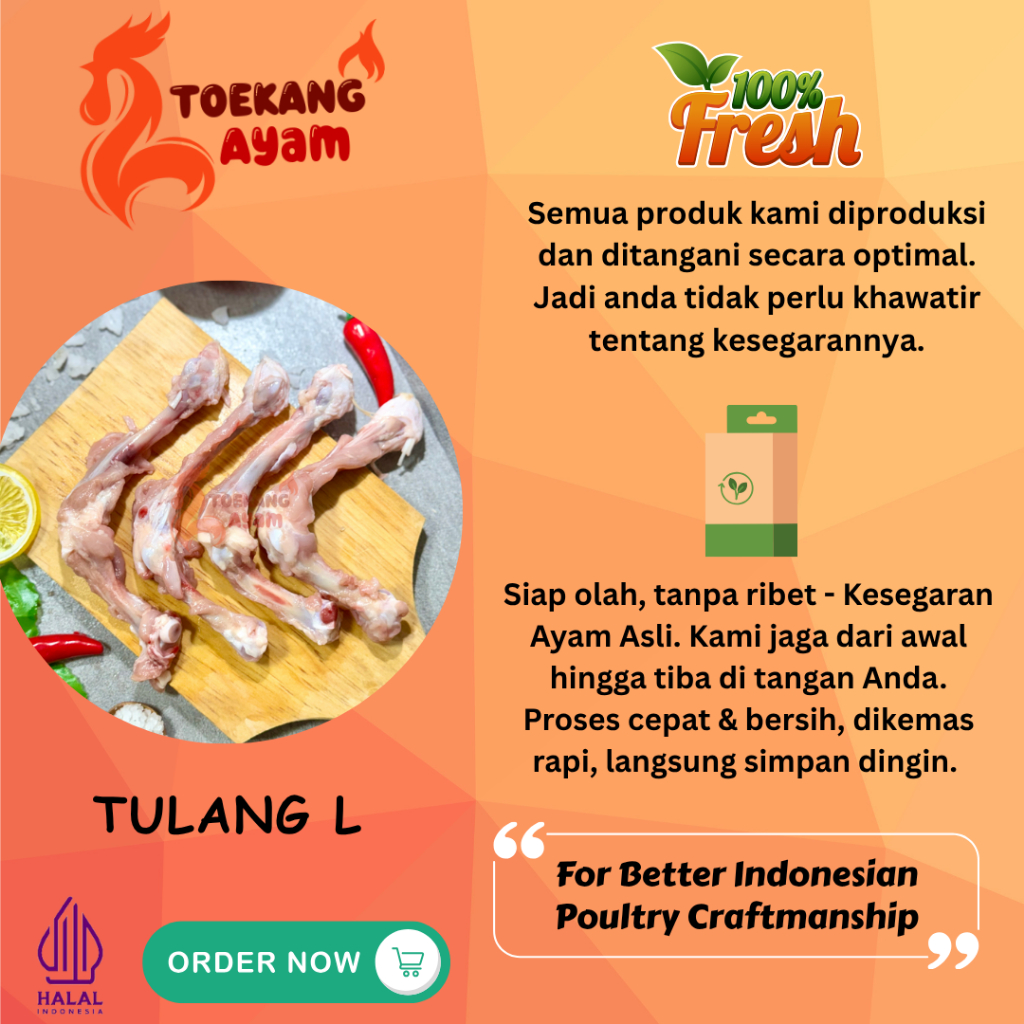 [JAKPUS] TULANG L / TULANG PAHA AYAM / TULANG DENGKUL / TULANG AYAM SEGAR / TULANG AYAM FROZEN