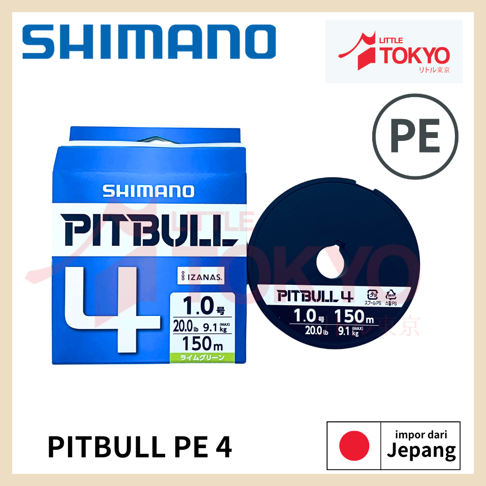 Senar Pancing Shimano Pitbull PE 4 Original Made in Japan
