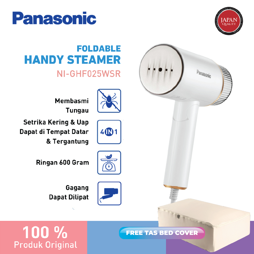 Panasonic NI-GHF025WSR Setrika Uap Portable Putih 120ml