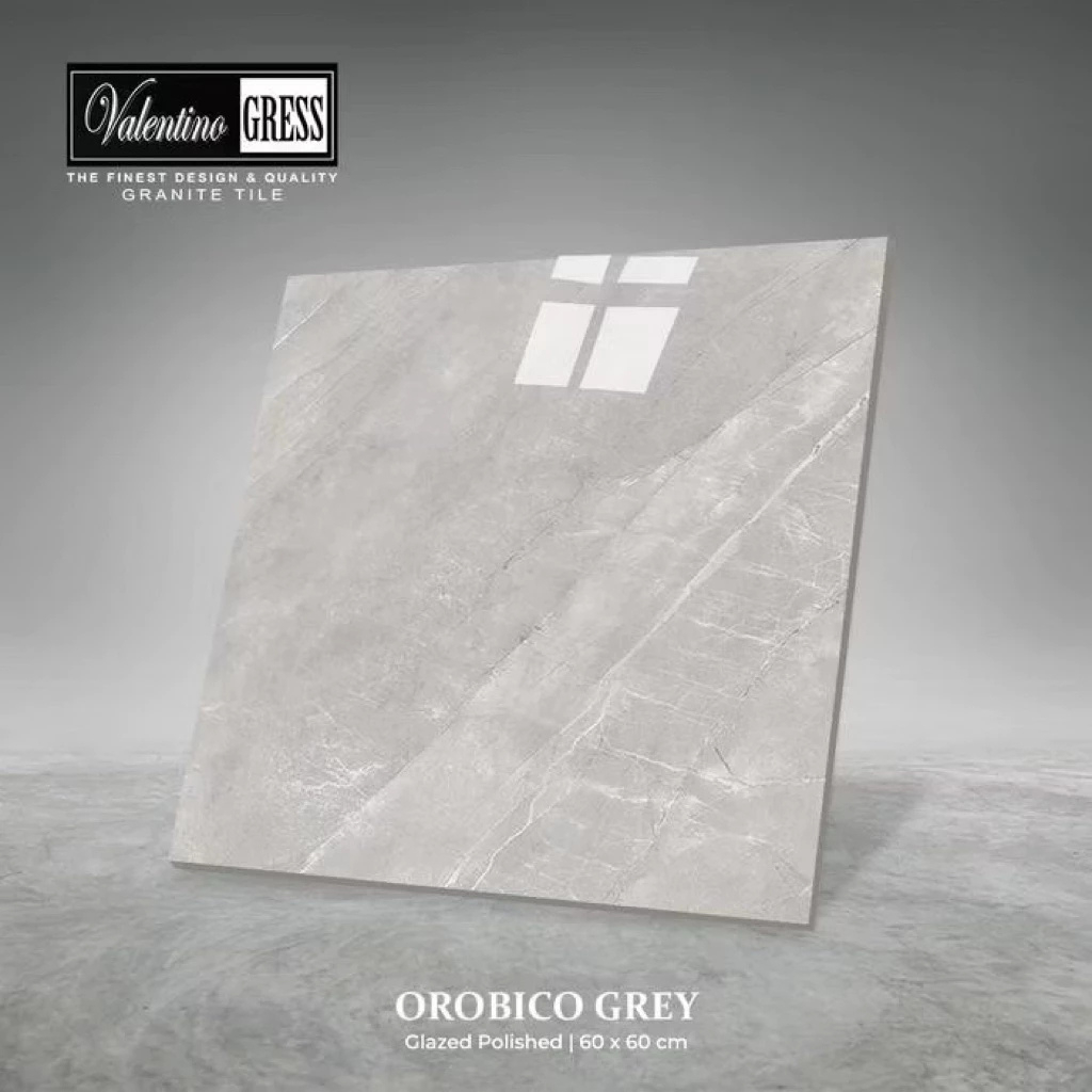 Granit 60x60 Valentino Gress Orobico Grey | Glazed Polished / Granit Grey