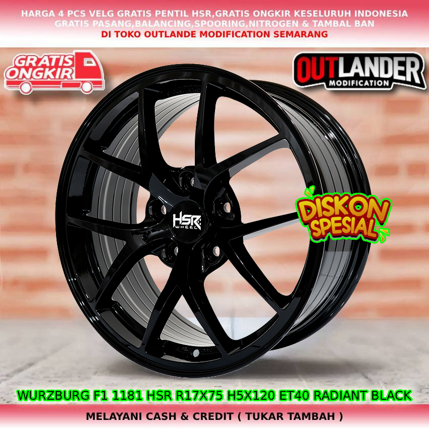 Velg racing velg mobil Bmw| Discovery| Rangerover| Countryman| Touareg dll velg hsr wurzburg R17