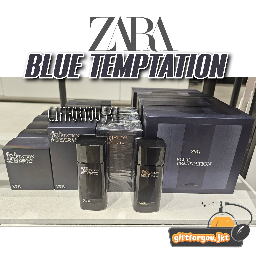 Parfum Zara Blue Temptation Parfum Pria Man Men EDP 120 60 ml Original Perfume Cowok Perfume Laki-La