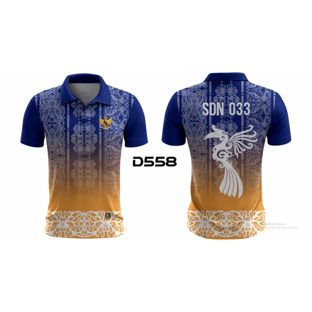 KAOS JERSEY BATIK FULL PRINTING FREE CUSTOM