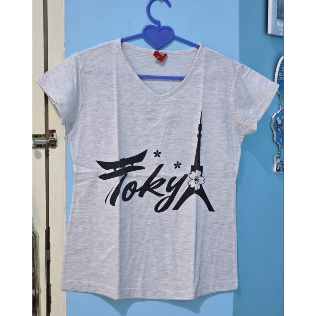 Baju kaos cewe by RED POINT motif tokyo, baju kaos murah
