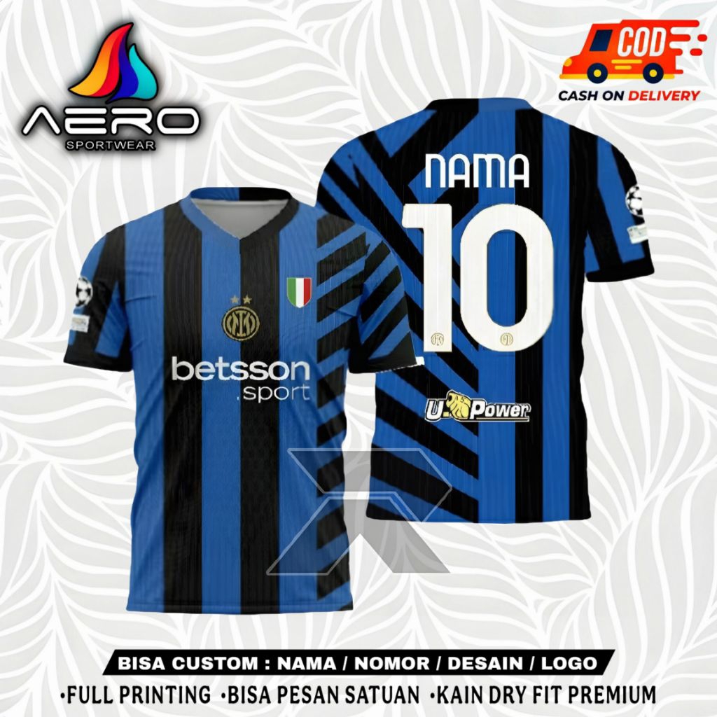 JERSEY INTER MILAN HOME 2024/2025 FREE NAMA & NOMOR
