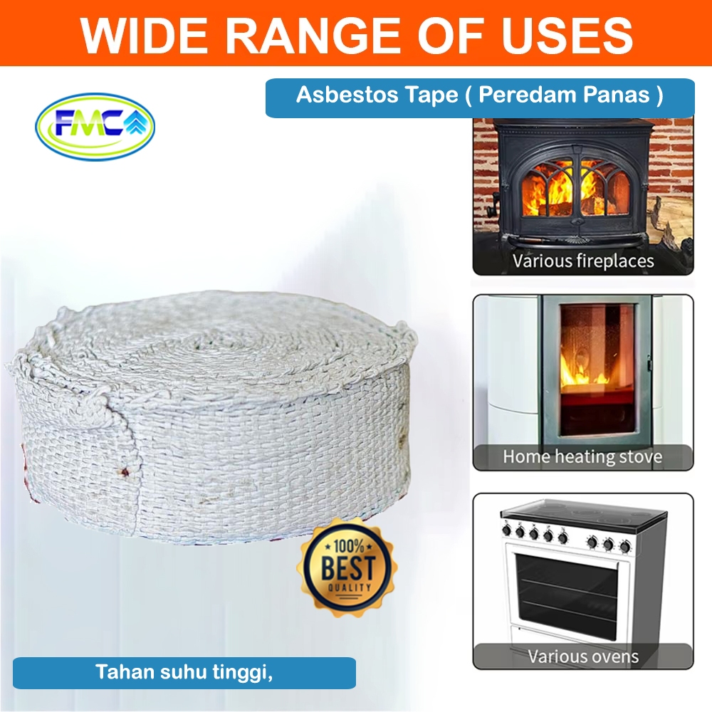 Asbestos Pita Isolasi Tahan Panas Pita Asbes Asbestos Tape Rollan Insulasi Tahan Panas Isolasi Knalp