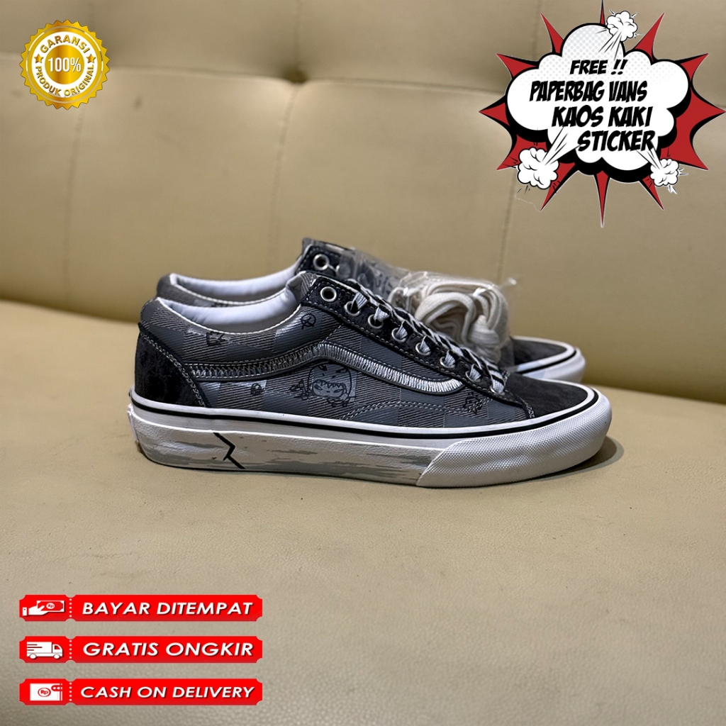 STYLE 36 x HlR0N0 GREY/BLACK | SEPATU CASUAL | SEPATU PRIA | SEPATU WANITA | SNEAKERS | SEPATU TERLA