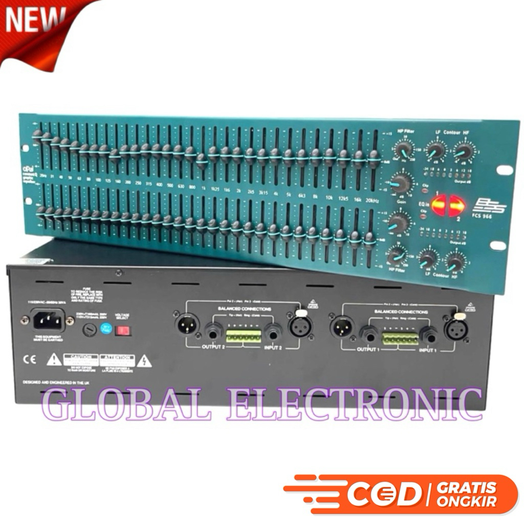 Equalizer BSS Opal FCS 966 Opal 2 x 31 Channel Original Eq BSS Opal FCS966 / FCS 966 Original