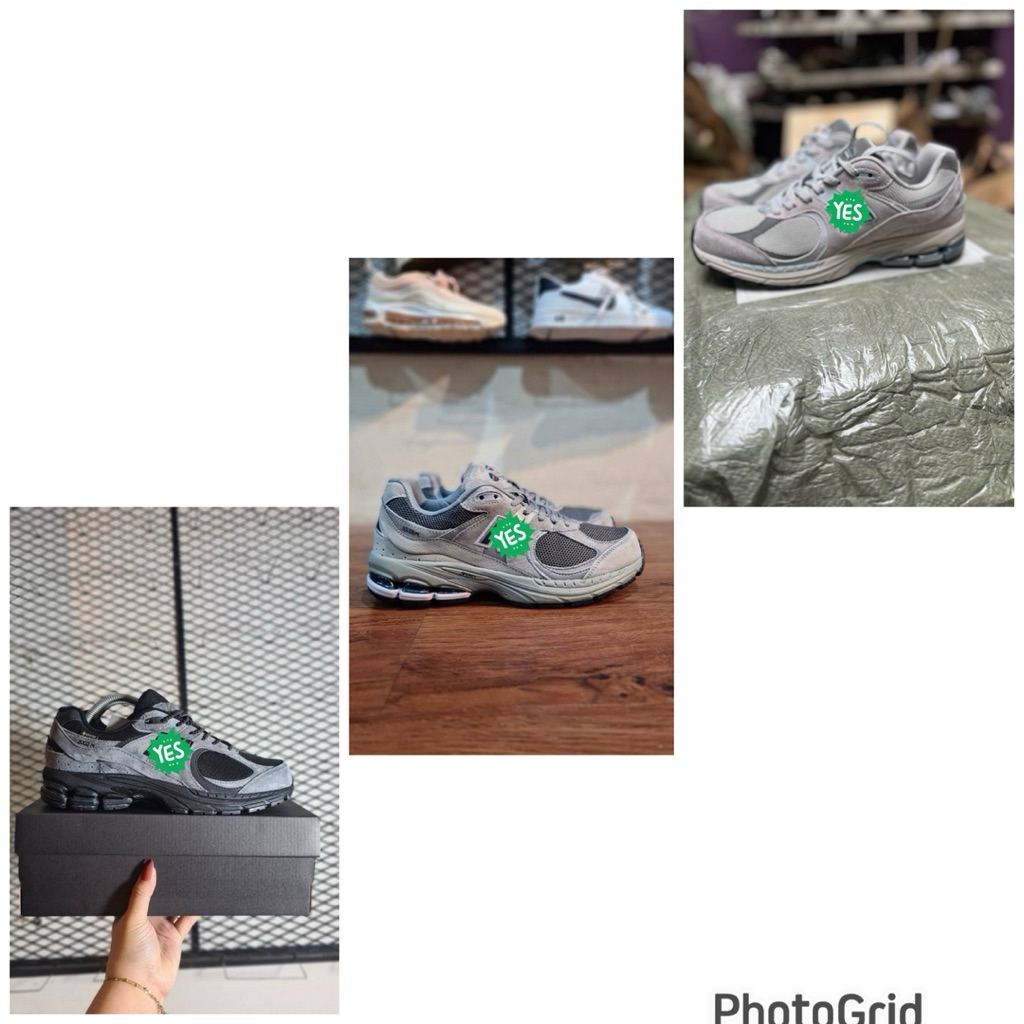 Sepatu Pria Sepatu Sneakers Grey black grey 2002R
