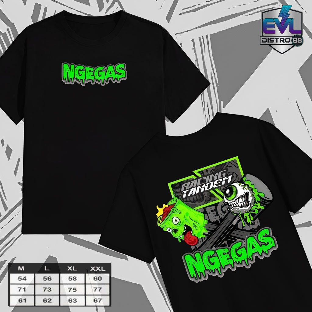 Kaos Ngegas Racing Tandem Ngegas- kaos Distro motif kata Ngegas Racing Tandem Ngegas- Tshirt Pria Wa