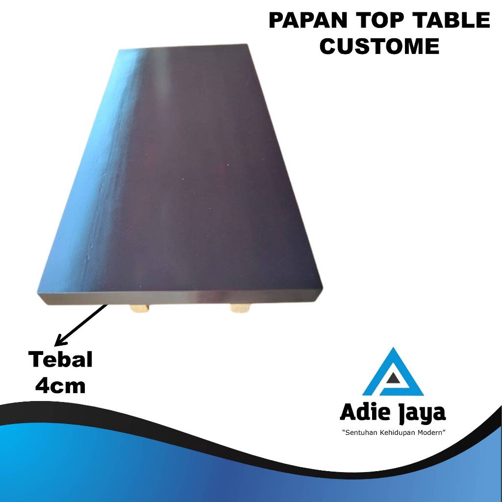Papapn Top Table / Meja Wastafel | kayu Mahoni 120x50