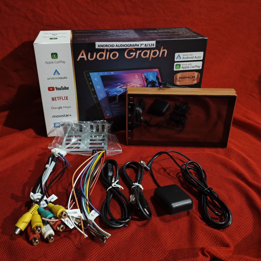 Android audio graph ukuran 7inch ram 8/128- head unit mobil