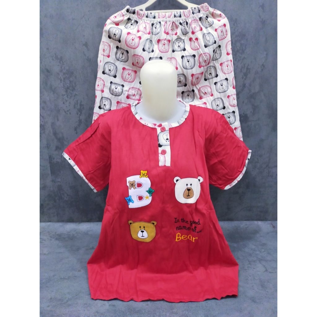 baju tidur 3/4 Tessa premium Ld 104