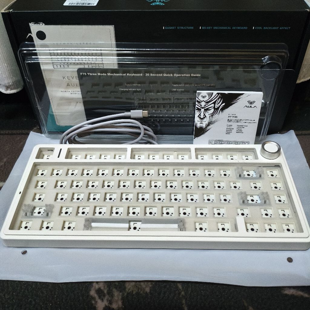 Aula F75 Barebone White Wireless Mechanical Keyboard