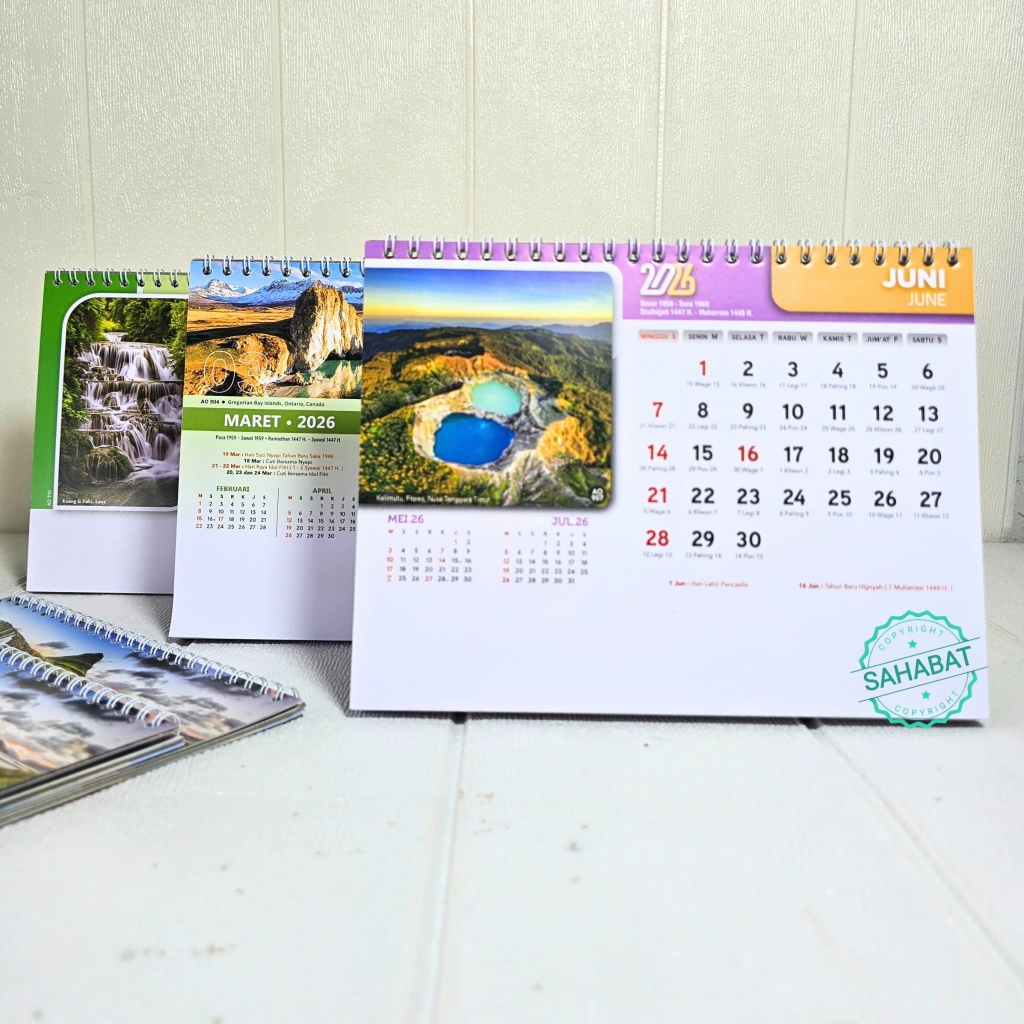 KALENDER MEJA / KALENDER DUDUK AO TAHUN 2026 MOTIF