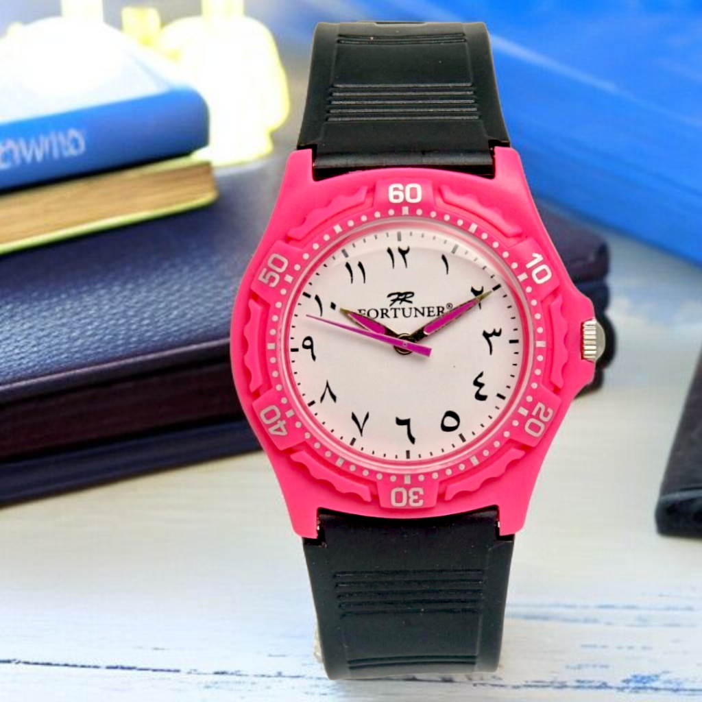 Jam Tangan Anak Analog Angka Arab Quartz Edukatif Tahan Air 30M Strap Silicon Lembut Ringan Cowok Ce