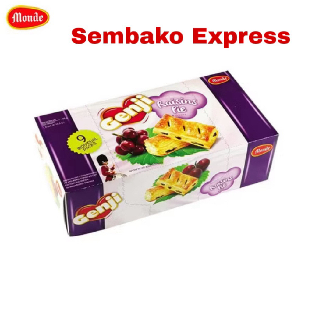 Genji Raisins Pie Monde 95g | Kue Pastry Renyah Isi Kismis Manis Lezat | Sembako Express