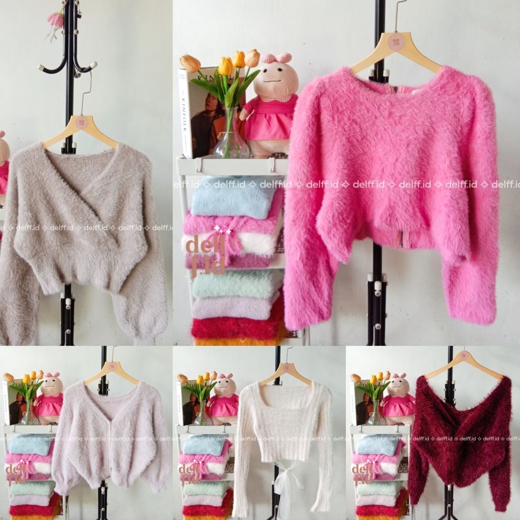 Cardigan & Sweater Rajut Fuzzy