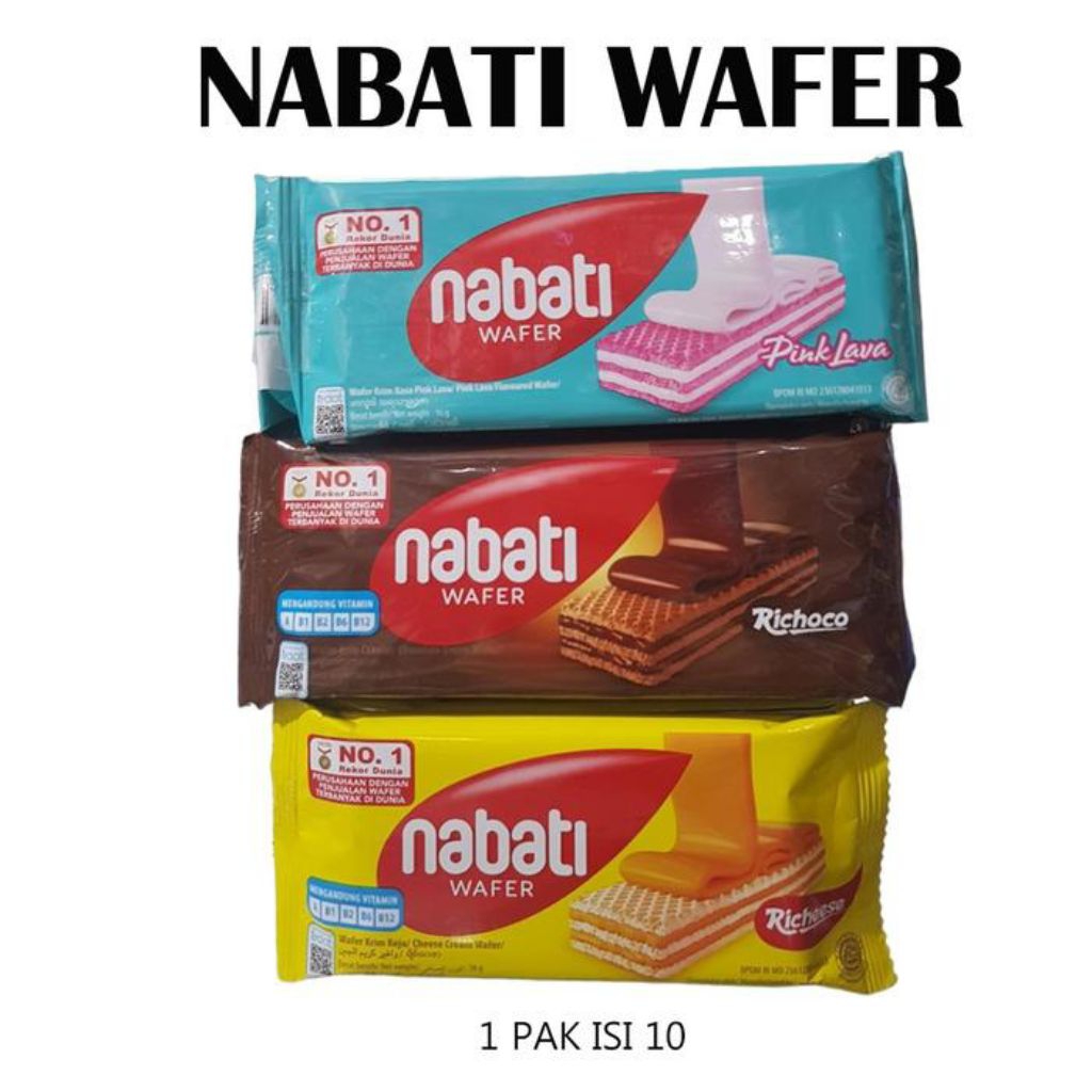 richeese nabati renceng 1 renceng isi 10 pcs keju coklat pink lava