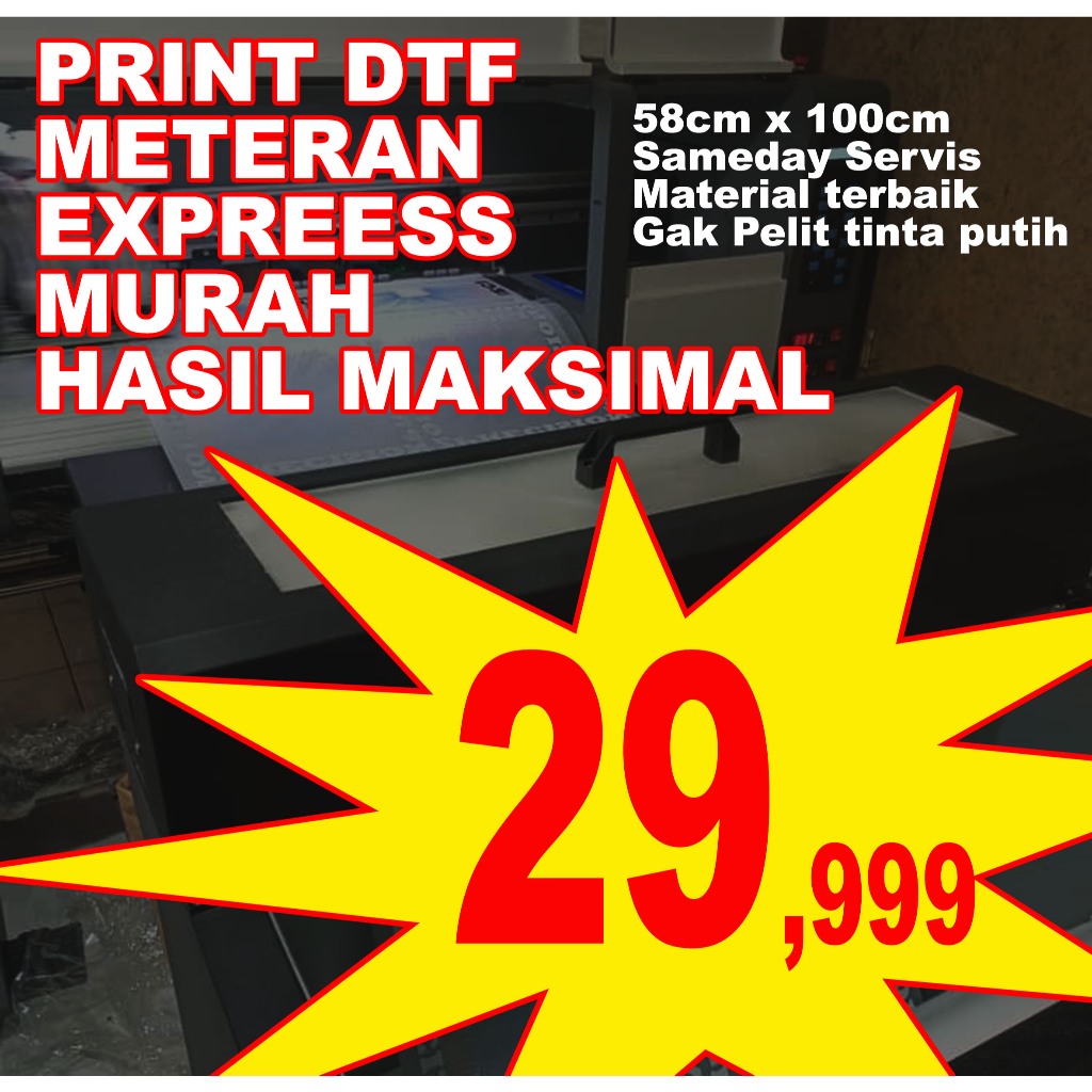 Cetak  DTF meteran - Print DTF cepat