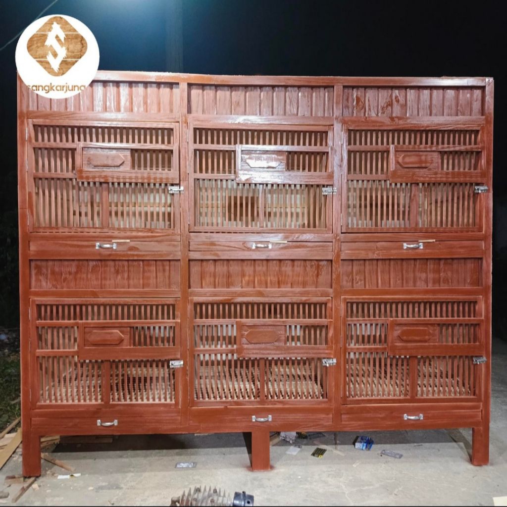 Kandang ayam bangkok/ayam jago 6 pintu