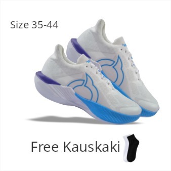 Ortuseight Sepatu Running HG 2.0 Hyperglide 2.0 White Blue Sepatu Running Pria Dan Wanita