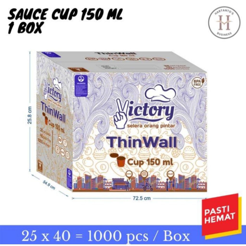 CUP SAOS 150ML VICTORY / CUP PUDING 150ML