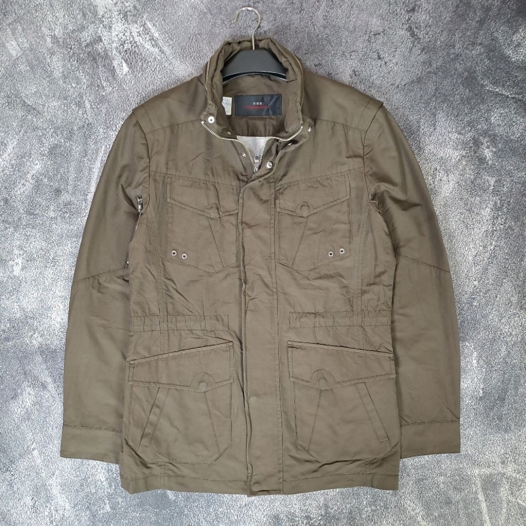 JAKET PARKA / FIELD JACKET OLIVE GREEN BY SIEG FAHRENHEIT SIZE L