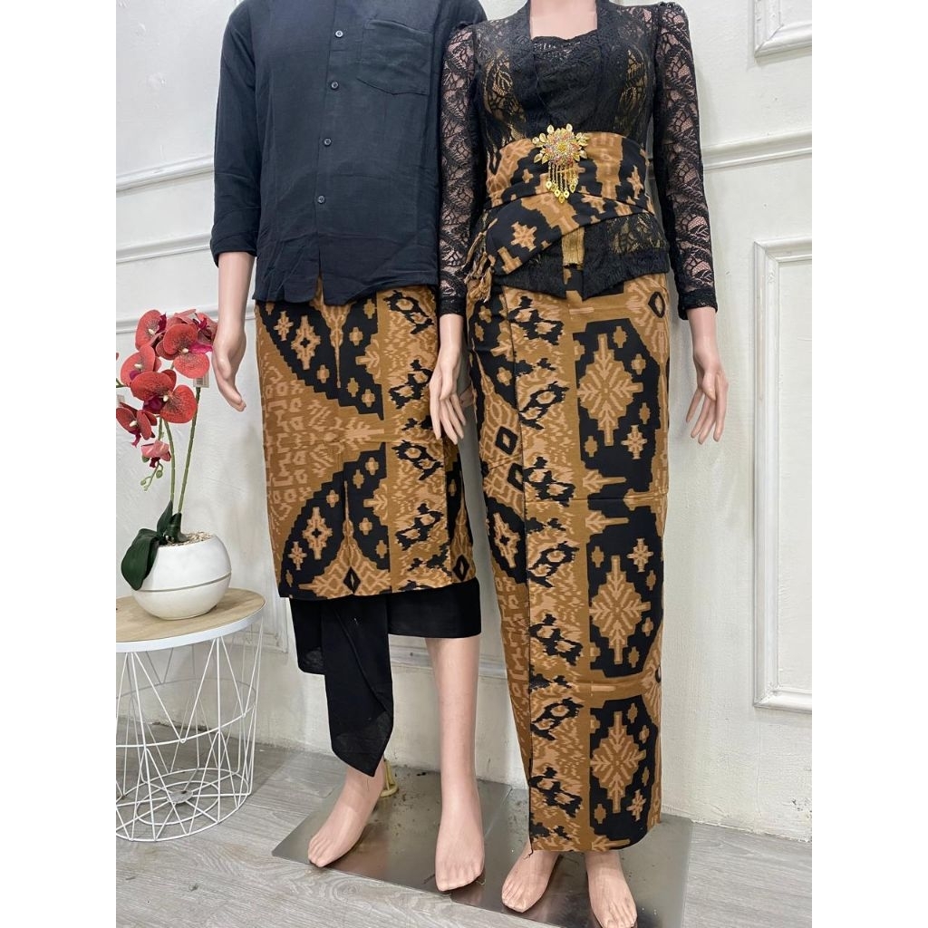 SET COUPLE KAMEN SAPUT BATIK KLASIK C | SAPUT UDENG BATIK PREMIUM | PAKAIAN ADAT BALI