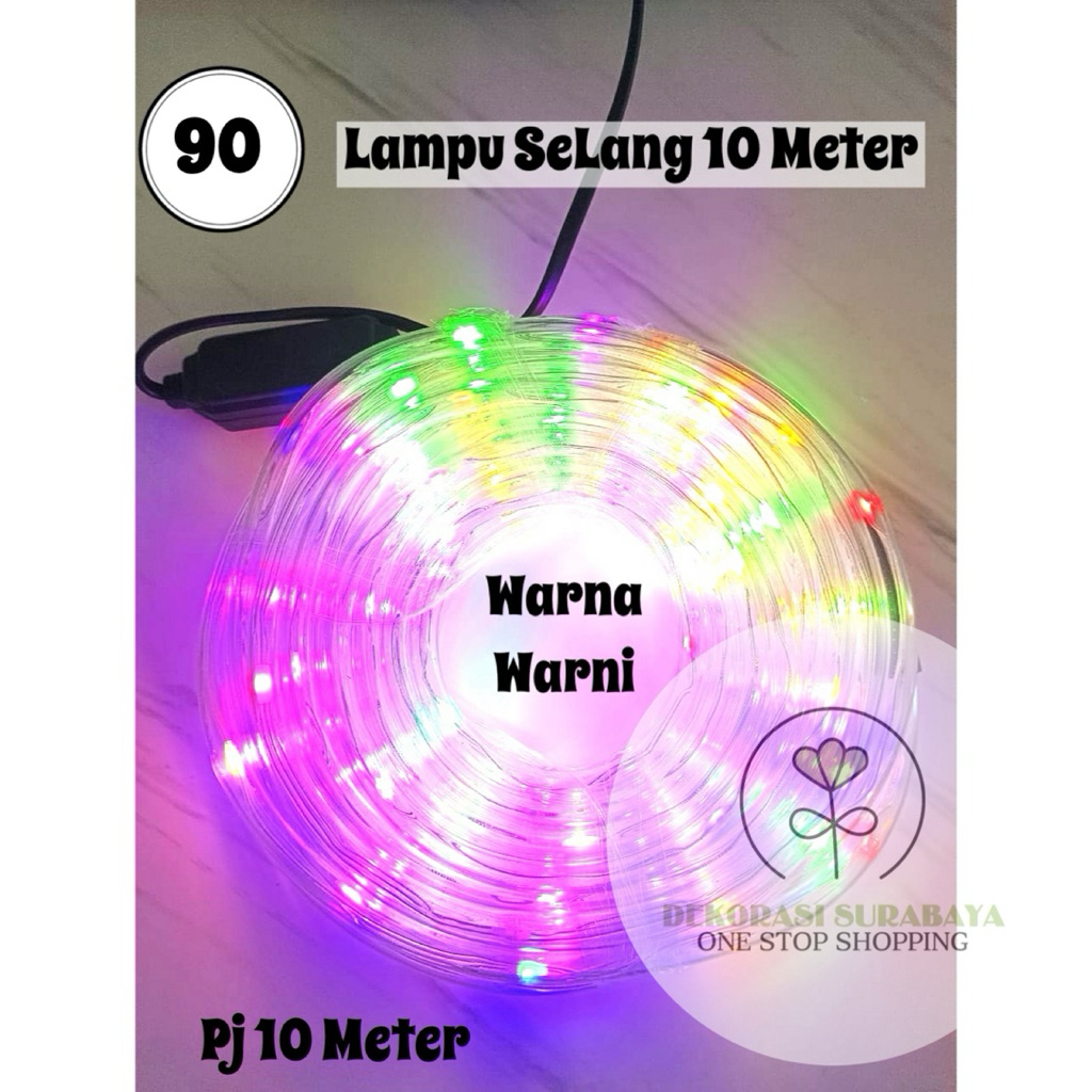 Dekorasi Natal Outdoor Lampu Selang 10 Meter LED / NON LED