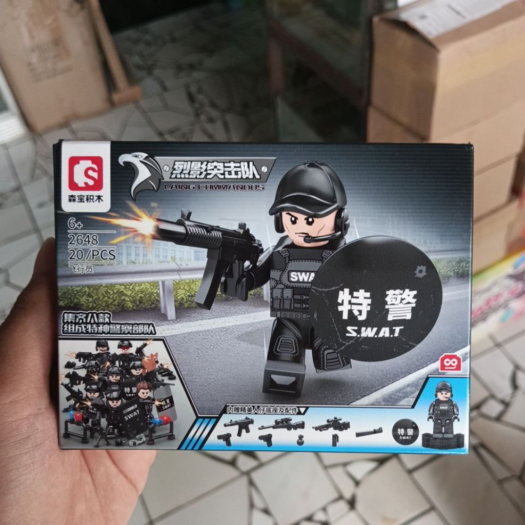 SEMBO Brick Box Lego SWAT Box Kotak Bagus