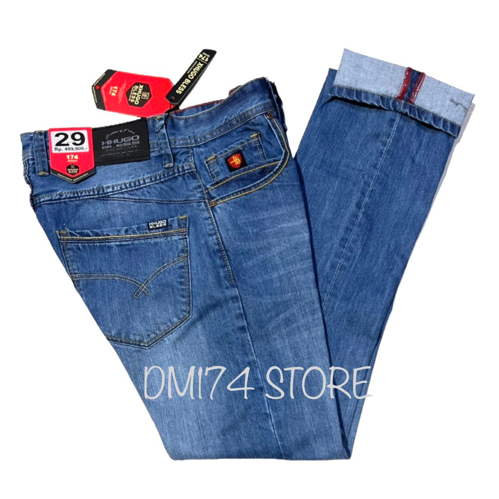 CELANA JEANS PANJANG ORIGINAL XHUGO BLESS//CELANA PANJANG PRIA JEANS REGULER FIT//JEANS FASHION PANJ