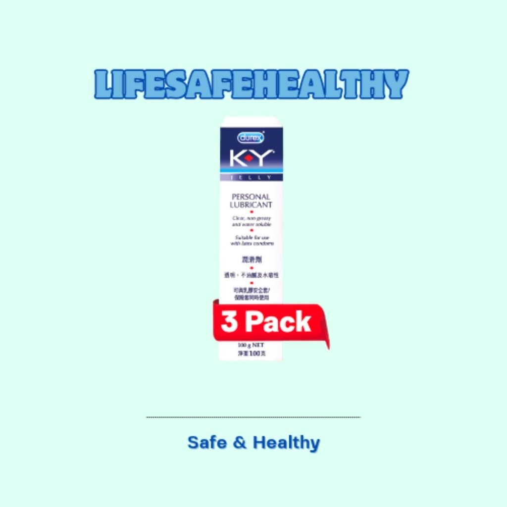 Durex KY Jelly Personal Lubricant 100g x 3pcs - Pelumas Pria dan Wanita