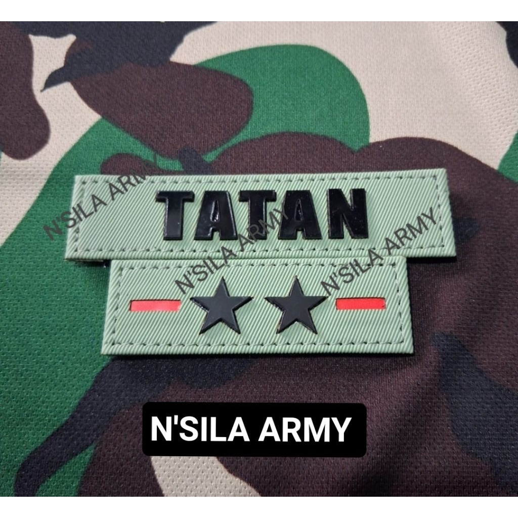 patch laser papan nama topi pdl terbaru pdl TNI pdl Sage laser akrilik