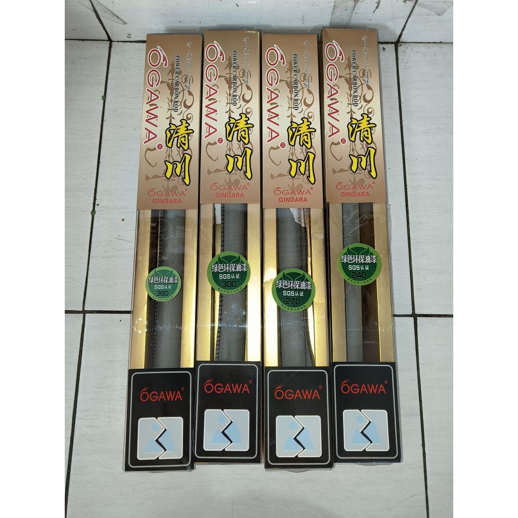 Joran Tegek Ruas Pendek Ogawa Gindara Bahan Carbon Action Kaku