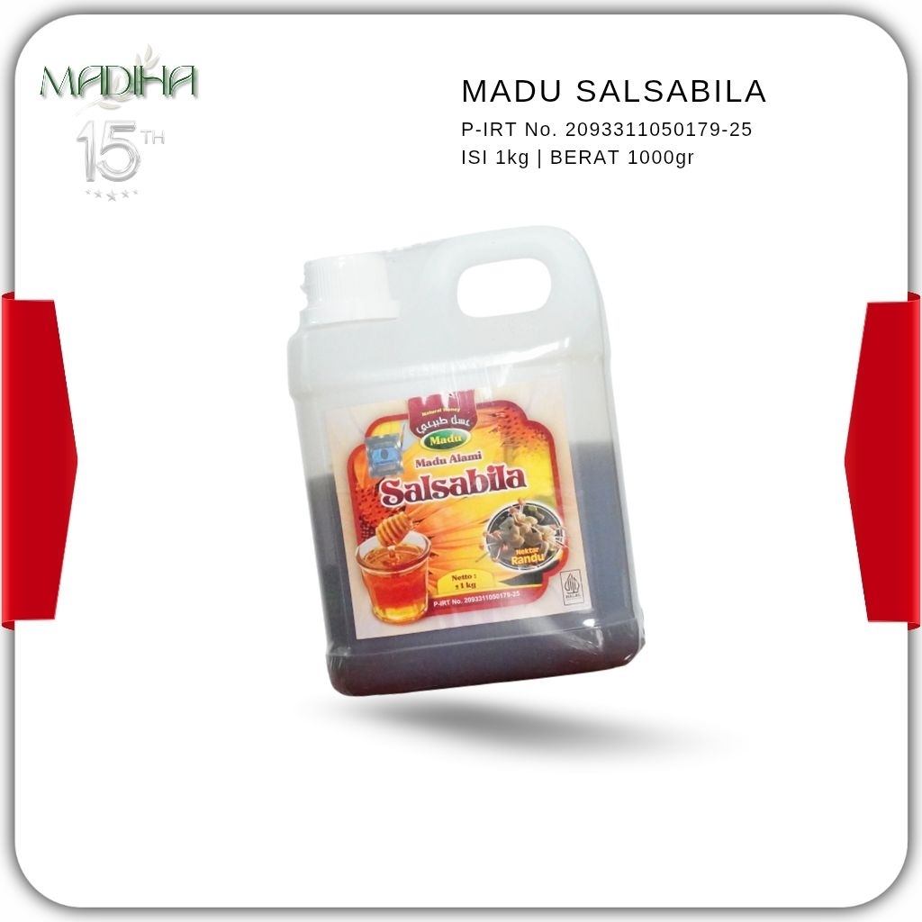 Madu Alami Salsabila Asli Nektar Randu 1kg Al Ghuroba