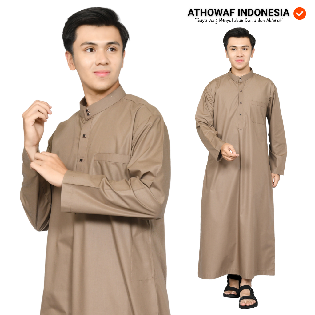 Jubah Pria Dewasa Premium Kancing Sultan Series - Alzian Sultan Series Muslim Gamis Panjang Katun