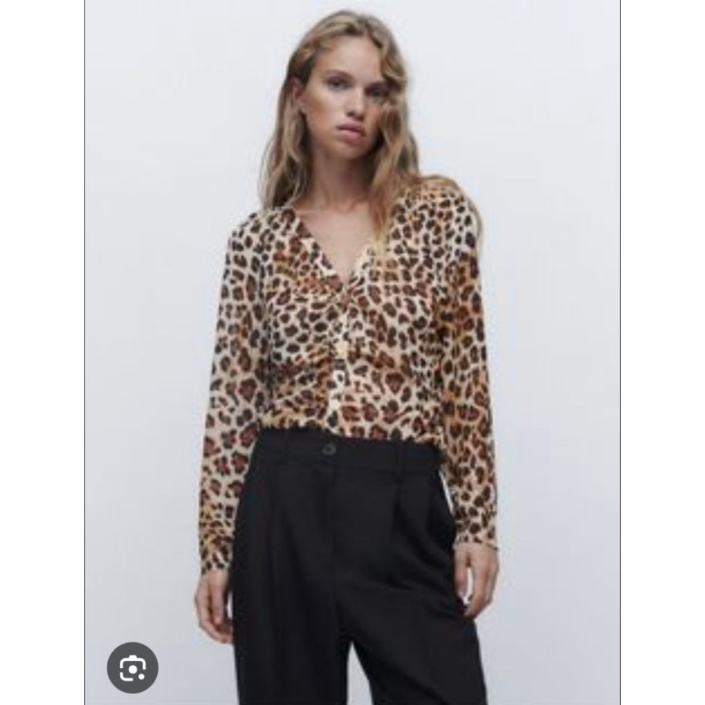 ZARA SHIRT ANIMAL PRINT LEOPARD