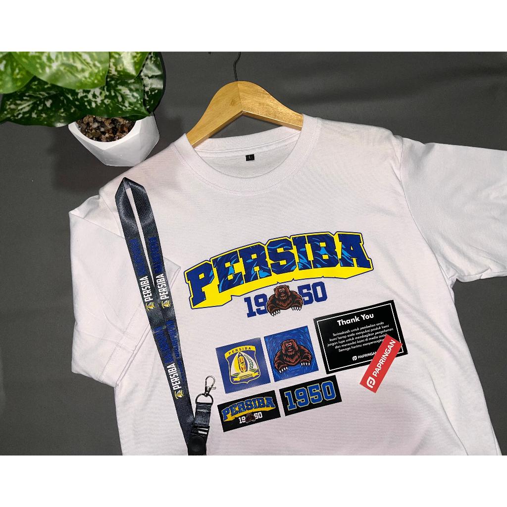 KAOS PERSIBA BALIKPAPAN-KATUN COMBAD 24S-FREE STIKER PACK DAN KALUNG LANYARD